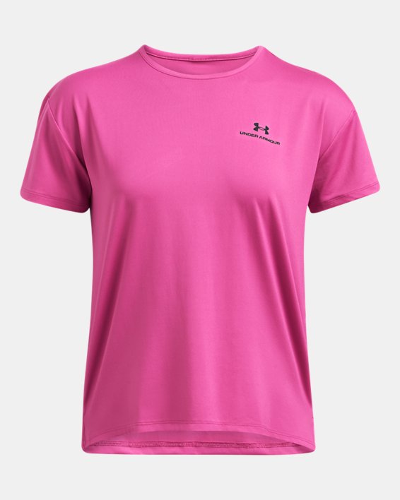 Camiseta de manga corta UA RUSH™ Energy 2.0 para mujer, Pink, pdpMainDesktop image number 2